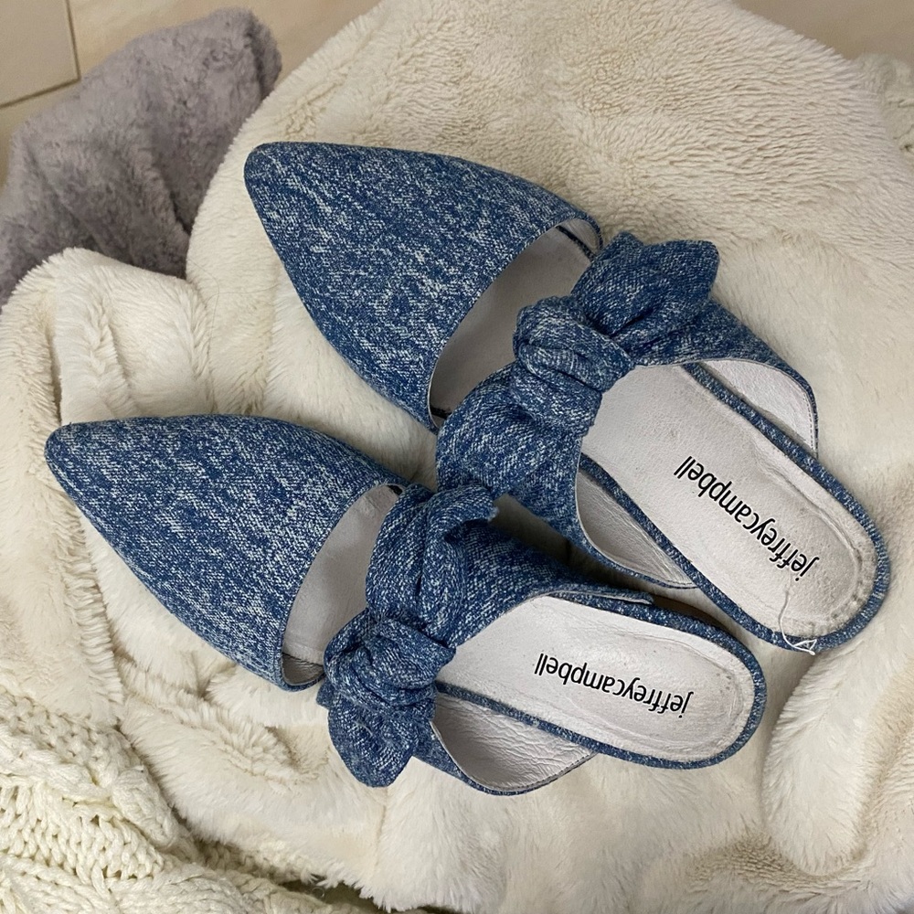 Jeffrey Campbell Denim Mules/Slides